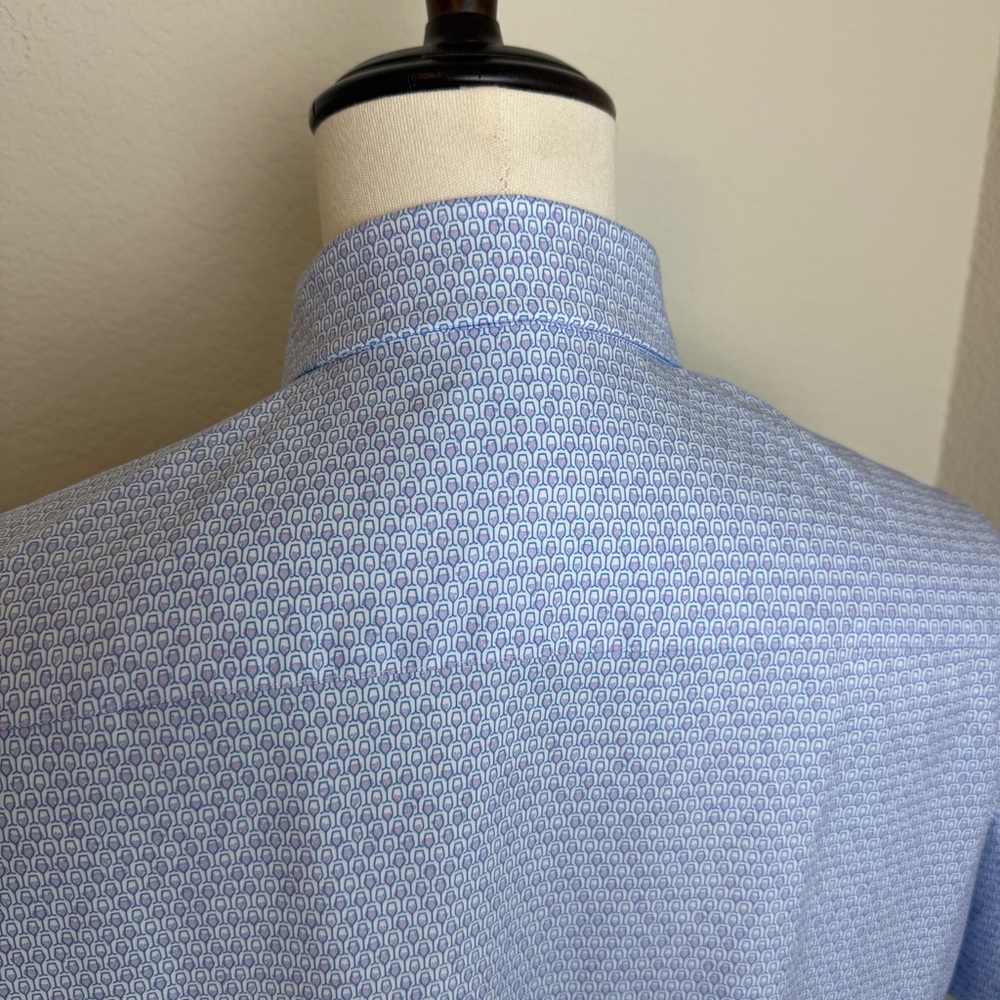 Peter Millar 100% Polyester Button Up Short Sleev… - image 5